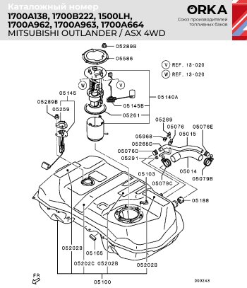 23 449 р. Топливный бак стальной (антикоррозия) Peugeot 4007 (2007-2012)  с доставкой в г. Керчь. Увеличить фотографию 15