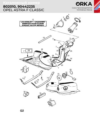 17 899 р. Топливный бак стальной (антикоррозия) Opel Astra F седан рестайлинг (1994-1998)  с доставкой в г. Керчь. Увеличить фотографию 8