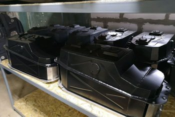 48 999 р. Топливный бак из алюминия 81 л. с защитой (стагер) ORKA Mitsubishi Pajero Sport PA дорестайлинг (1996-2004)  с доставкой в г. Керчь. Увеличить фотографию 4