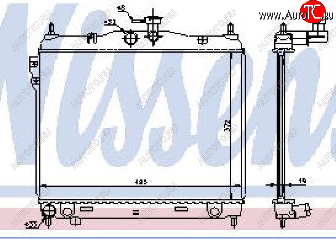 4 099 р. GETZ 02- {372 x 495 mm} РАДИАТОР ОХЛАЖДЕН (NISSENS) (NRF) (GERI) (см.каталог) BodyParts hngez02-910  с доставкой в г. Керчь
