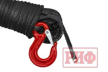1 849 р. Трос для лебёдки синтетический РИФ 6 мм15 м черный (готовый)  rope6mm15mbl  с доставкой в г. Керчь. Увеличить фотографию 2