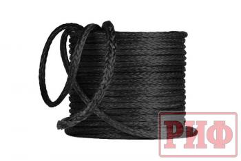 239 р. Трос для лебёдки синтетический РИФ 6 мм черный  rope6bl  с доставкой в г. Керчь. Увеличить фотографию 1