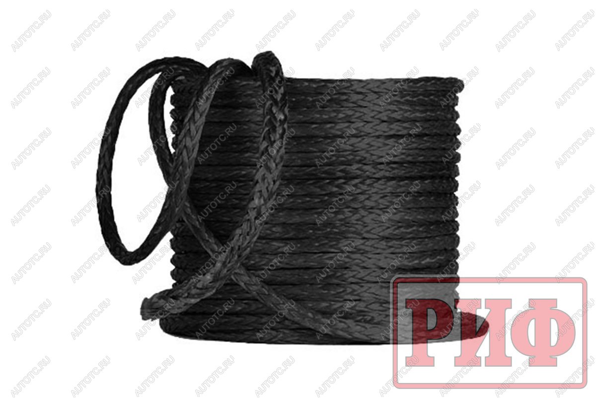 239 р. Трос для лебёдки синтетический РИФ 6 мм черный  rope6bl  с доставкой в г. Керчь