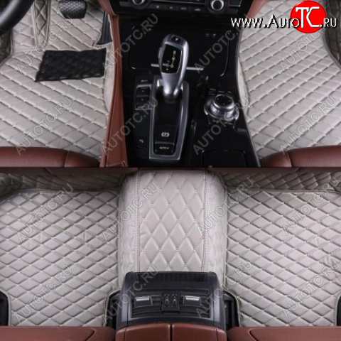4 299 р. Ковры в салон Кожа (экокожа) Автопилот Toyota Camry XV40 дорестайлинг (2006-2008) (серый)  с доставкой в г. Керчь
