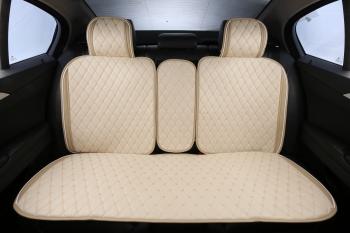 7 849 р. Накидка на сиденье (на весь салон Alkantara Lux Plus алькантара) Автопилот   (бежевый)  с доставкой в г. Керчь. Увеличить фотографию 2