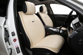 Накидка на сиденье (на весь салон Alkantara Lux Plus алькантара) Автопилот  (бежевый)