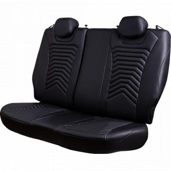 28 499 р. Комплект чехлов для сидений (РЗС 60/40 + подл., 3Г, экокожа) Lord Autofashion БАЙРОН ст ПРЕЗИДЕНТ  Chery Tiggo 7 Pro Max  T1E (2022-2025) дорестайлинг, рестайлинг (Черный, вставка черная, строчка черная)  с доставкой в г. Керчь. Увеличить фотографию 4