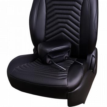 28 499 р. Комплект чехлов для сидений (РЗС 60/40 + подл., 3Г, экокожа) Lord Autofashion БАЙРОН ст ПРЕЗИДЕНТ  Chery Tiggo 7 Pro Max  T1E (2022-2025) дорестайлинг, рестайлинг (Черный, вставка черная, строчка черная)  с доставкой в г. Керчь. Увеличить фотографию 7
