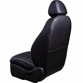 28 499 р. Комплект чехлов для сидений (РЗС 60/40 + подл., 3Г, экокожа) Lord Autofashion БАЙРОН ст ПРЕЗИДЕНТ  Chery Tiggo 7 Pro Max  T1E (2022-2025) дорестайлинг, рестайлинг (Черный, вставка черная, строчка черная)  с доставкой в г. Керчь. Увеличить фотографию 2