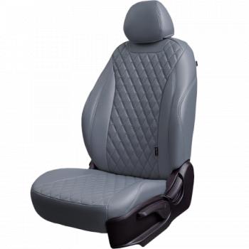  Комплект чехлов для сидений (3 дв. ЦЗС 2Г Орегон) БАЙРОН ст БАЙРОН Lord Autofashion Лада нива 4х4 ( 2121,  2121 (Legend)) (2019-2025) Урбан, 3 дв. 2-ой рестайлинг (серый, вставка серая, строчка темно-серая)