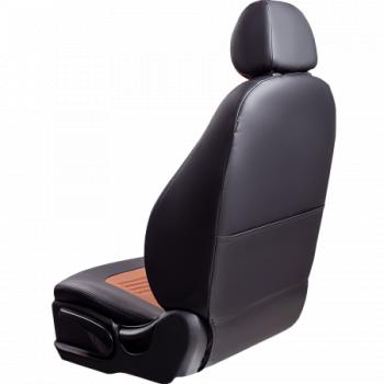 9 449 р. Комплект чехлов для сидений (РЗС 60/40 3Г Илана+Орегон) ТУРИН СТ Lord Autofashion Лада XRAY (2016-2022) (черный, вставка коричневая+бежевая, строчка черная)  с доставкой в г. Керчь. Увеличить фотографию 3