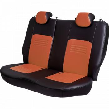 9 449 р. Комплект чехлов для сидений (РЗС 60/40 3Г Илана+Орегон) ТУРИН СТ Lord Autofashion Лада XRAY (2016-2022) (черный, вставка коричневая+бежевая, строчка черная)  с доставкой в г. Керчь. Увеличить фотографию 4
