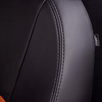 9 449 р. Комплект чехлов для сидений (РЗС 60/40 3Г Илана+Орегон) ТУРИН СТ Lord Autofashion Лада XRAY (2016-2022) (черный, вставка коричневая+бежевая, строчка черная)  с доставкой в г. Керчь. Увеличить фотографию 8