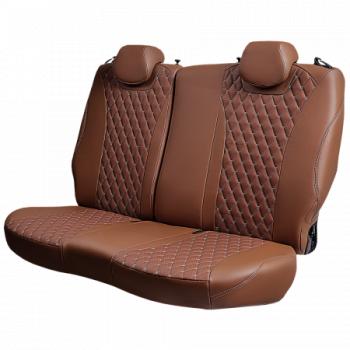 10 199 р. Комплект чехлов для сидений (Орегон) БАЙРОН ст БАЙРОН Lord Autofashion Volkswagen Crafter 1 (2006-2017) (темно-коричневый, вставка темно-коричневая, строчка бежевая)  с доставкой в г. Керчь. Увеличить фотографию 6