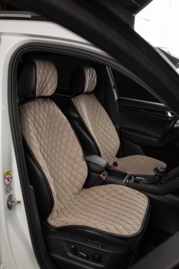 5 999 р. Накидка на сиденье (5 мест Каир) ТЕЙЛОР ст БАЙРОН Lord Autofashion   (бежевый, строчка бежевая)  с доставкой в г. Керчь. Увеличить фотографию 2