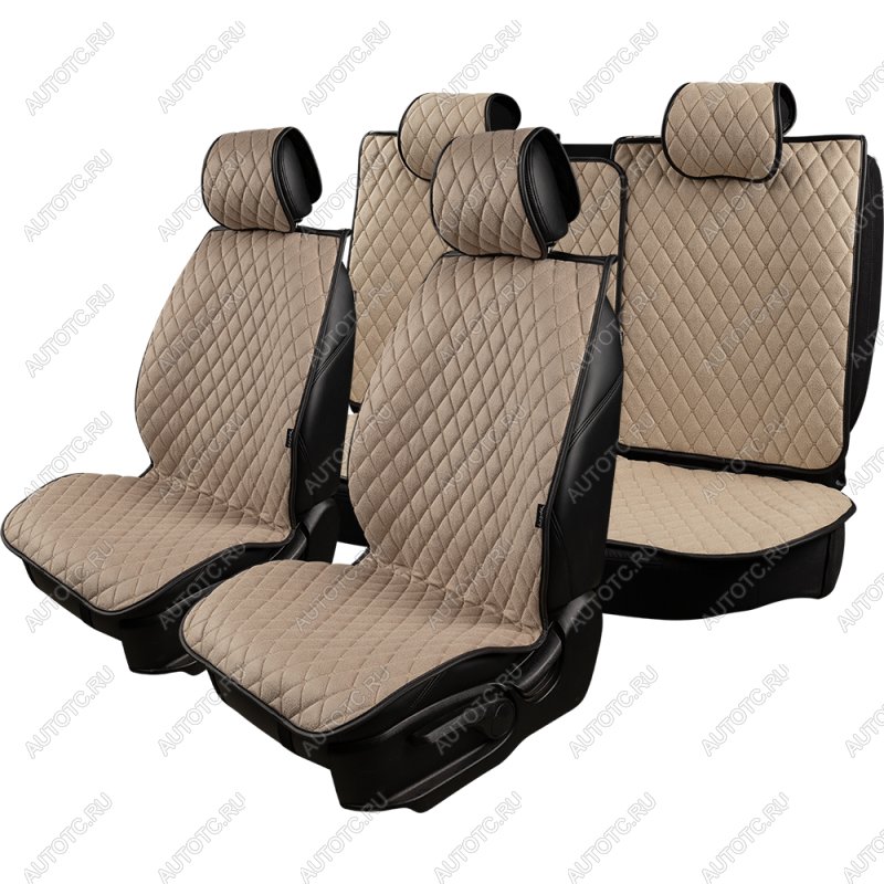 5 999 р. Накидка на сиденье (5 мест Каир) ТЕЙЛОР ст БАЙРОН Lord Autofashion   (бежевый, строчка бежевая)  с доставкой в г. Керчь