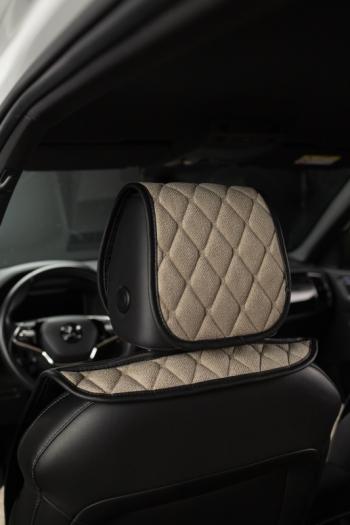5 999 р. Накидка на сиденье (5 мест Каир) ТЕЙЛОР ст БАЙРОН Lord Autofashion   (бежевый, строчка бежевая)  с доставкой в г. Керчь. Увеличить фотографию 11