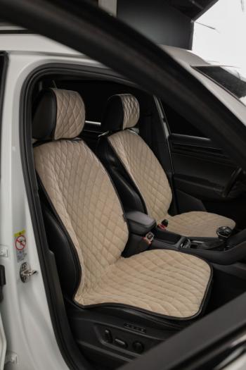5 999 р. Накидка на сиденье (5 мест Каир) ТЕЙЛОР ст БАЙРОН Lord Autofashion   (светло-бежевый, строчка бежевая)  с доставкой в г. Керчь. Увеличить фотографию 8