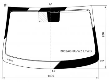Стекло лобовое (Антенна) Chevrolet Volt 10-15 XYG 3032AGNAVWZ LFW/X