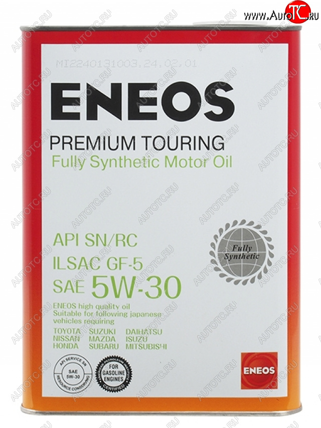 4 999 р. Масло моторное синтетическое ENEOS Premium Touring 5W-30 SN 4л ENEOS 8809478942216  с доставкой в г. Керчь