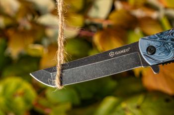 1 439 р. Нож GANZO, G626-GS Серый Самурай, длина клинка 96 мм  g626-gs  с доставкой в г. Керчь. Увеличить фотографию 8