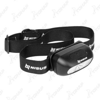 Фонарь налобный NISUS 200 LM, IP44, USB  n-fn-hl05-d