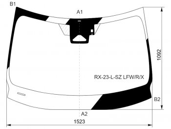 13 999 р. Стекло лобовое (Камера Датчик дождя) Lexus RX 22- XYG RX-23-L-SZ LFW/R/X  с доставкой в г. Керчь. Увеличить фотографию 1