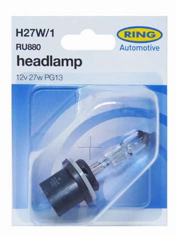 559 р. Лампа головного освещения H27W1  12V 27W Блистер 1 шт. RING RU880  с доставкой в г. Керчь. Увеличить фотографию 1