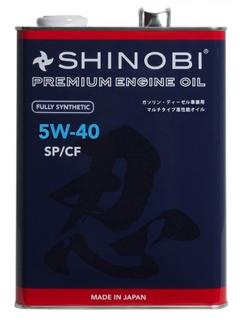 4 399 р. Масло моторное синтетическое SHINOBI SPCF 5W-40 4L SHINOBI SH0012  с доставкой в г. Керчь. Увеличить фотографию 1