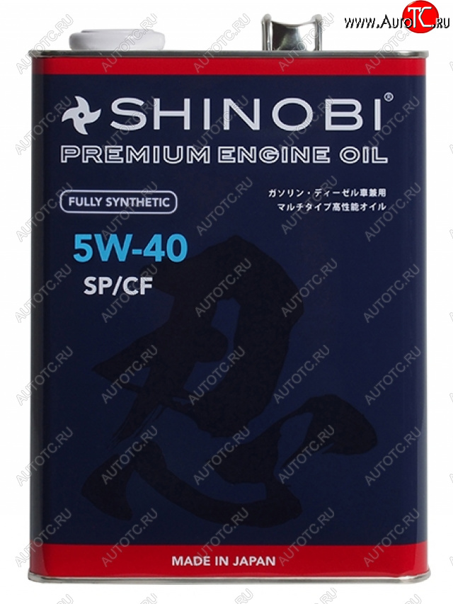 4 399 р. Масло моторное синтетическое SHINOBI SPCF 5W-40 4L SHINOBI SH0012  с доставкой в г. Керчь