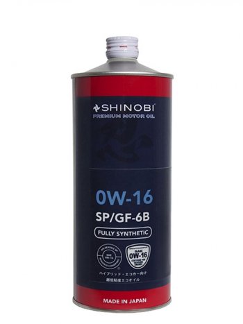 999 р. Масло моторное синтетическое SHINOBI SPGF-6B 0W-16 1L SHINOBI SH0033  с доставкой в г. Керчь. Увеличить фотографию 1