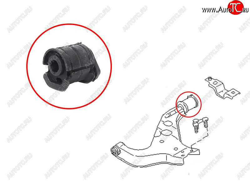 459 р. Сайлентблок Nissan Pathfinder 95-04  Terrano 95-02  Infiniti QX4 96-03  Nissan Elgrand 97-02 SAT ST-54570-0W000  с доставкой в г. Керчь