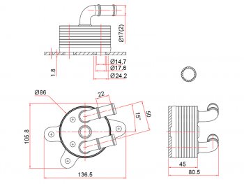 Радиатор масляный АКПП MAZDA 3 13-MAZDA 6 12-CX-5 11- SAT ST-FZ01-19-9F0