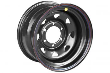 2 899 р. Диск усиленный Тойота Ниссан стальной черный 6x139,7 8xR15 d110 ET-19 (треуг. мелкий) (уценка)  1580-63910bl-19a17_u1  с доставкой в г. Керчь. Увеличить фотографию 1
