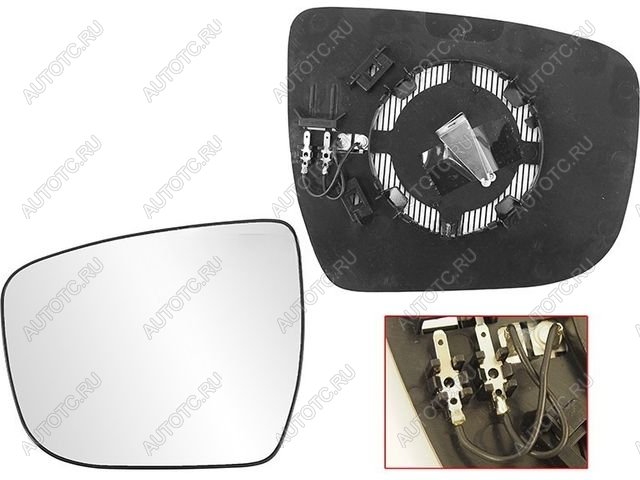 839 р. QASHQAI 14- СТЕКЛО ЗЕРКАЛА ЛЕВ С ПОДОГРЕВ (convex) (Тайвань) BodyParts nnqas14-460-l  с доставкой в г. Керчь