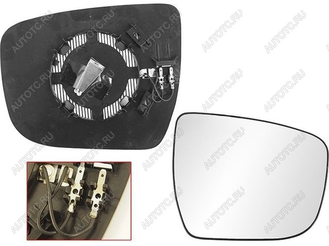 839 р. QASHQAI 14- СТЕКЛО ЗЕРКАЛА ПРАВ С ПОДОГРЕВ (convex) (Тайвань) BodyParts nnqas14-460-r  с доставкой в г. Керчь