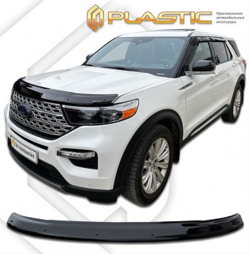 2 079 р. Дефлектор капота (рынок США) CA-Plastic Ford Explorer U625 5 дв. (2019-2025) (серия Classic черный)  с доставкой в г. Керчь. Увеличить фотографию 2