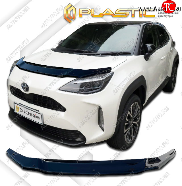 1 999 р. Дефлектор капота CA-Plastic  Toyota Yaris  XP210 (2020-2025) хэтчбэк 5 дв. дорестайлинг (Classic черный)  с доставкой в г. Керчь
