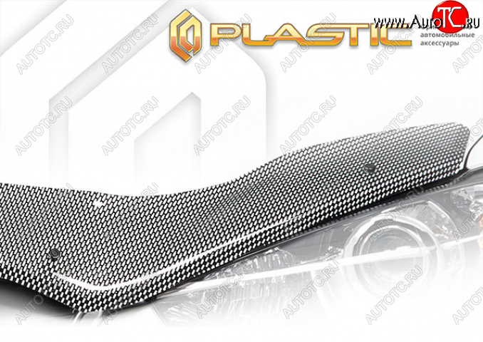 2 699 р. Дефлектор капота CA-Plastic  Lexus RX500h  AL30 (2022-2025) (Шелкография карбон серебро)  с доставкой в г. Керчь