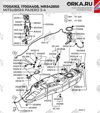 27 999 р. Пластиковый топливный бак (ДИЗЕЛЬ) 80 л. NEW BAK  Mitsubishi Pajero ( 3 V70,  4 V80) (1999-2011) дорестайлинг, рестайлинг  с доставкой в г. Керчь. Увеличить фотографию 10