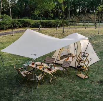 17 479 р. Палатка Naturehike Ango 3-местная, быстросборная, бежевая, со стойками  cnk2300zp014-3vv  с доставкой в г. Керчь. Увеличить фотографию 4
