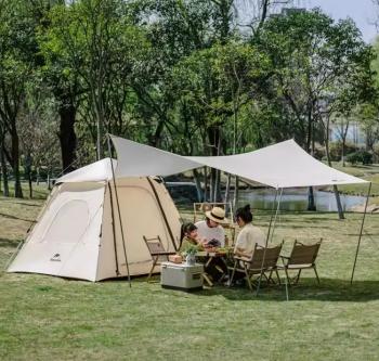 17 479 р. Палатка Naturehike Ango 3-местная, быстросборная, бежевая, со стойками  cnk2300zp014-3vv  с доставкой в г. Керчь. Увеличить фотографию 2