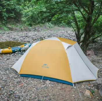 11 449 р. Палатка Naturehike Cloud-Creek PRO, 2-местная, бежево-желтая  cnk2300zp024-2ypro  с доставкой в г. Керчь. Увеличить фотографию 3