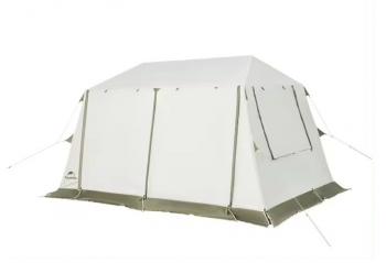 56 329 р. Палатка Naturehike Village 8.5 AIR 4-местная, надувной каркас, бело-коричневая  cnk2300zp019-br  с доставкой в г. Керчь. Увеличить фотографию 5