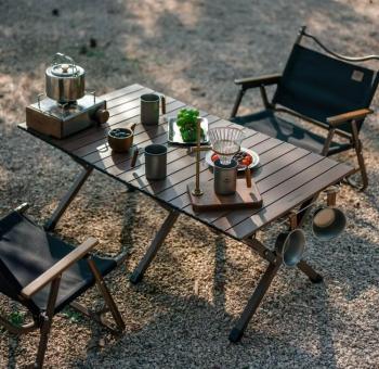8 789 р. Стол туристический Naturehike складной, 106х64х44 см, с Х-образными ножками, коричневый  cnk2300jj019-wgr  с доставкой в г. Керчь. Увеличить фотографию 5