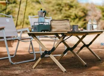10 139 р. Стол туристический Naturehike складной, 115х60х44 см,с Х-образными ножками, бежевый  cnk2300ju010-lw  с доставкой в г. Керчь. Увеличить фотографию 6