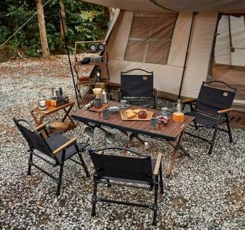 13 699 р. Стол туристический Naturehike складной, 125х60х45 см, с Х-образными ножками, коричневый  cnh23ju16001-lbr  с доставкой в г. Керчь. Увеличить фотографию 4