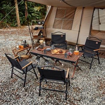 10 689 р. Стол туристический Naturehike складной, 90х60х45 см,с Х-образными ножками, коричневый  cnh23ju16001-mbr  с доставкой в г. Керчь. Увеличить фотографию 3