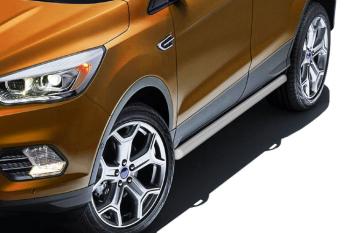 Защита порогов d57 (2WD) Slitkoff Haval Jolion (2020-2024) дорестайлинг (Сталь с полимерным покрытием в цвет серебристые)