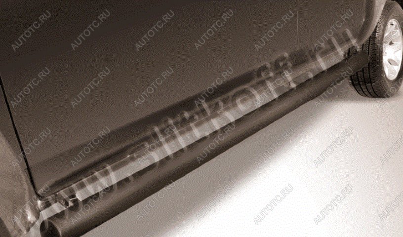 14 999 р. Защита порогов d76 труба Slitkoff  Chery Tiggo T11 (2005-2013) дорестайлинг (нержавейка с полимерным покрытием в цвет черный)  с доставкой в г. Керчь